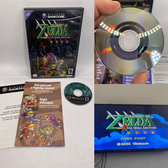 Zelda Four Swords Adventures - Nintendo Gamecube Authentic - W Inserts Tested